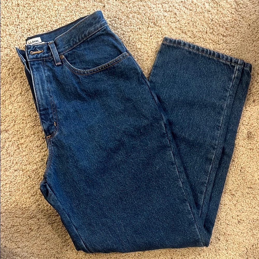 L.L. Bean Women's Classic Blue Straight Jeans